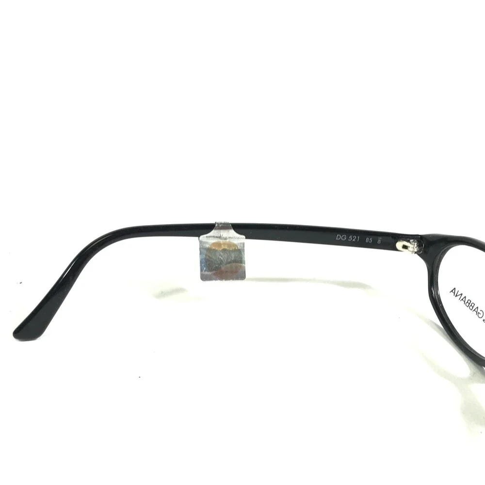 Dolce & Gabbana Petite Eyeglasses Frames DG 521 B5 Shiny Black Round 47-17-140